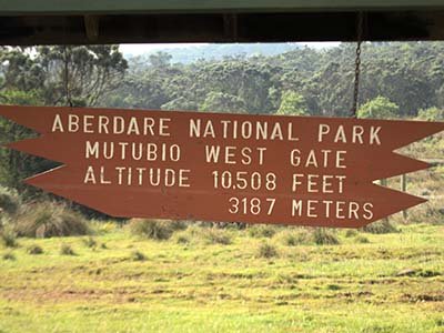 Aberdare national Park gate