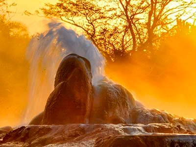 female hotspring in Semuliki National Park