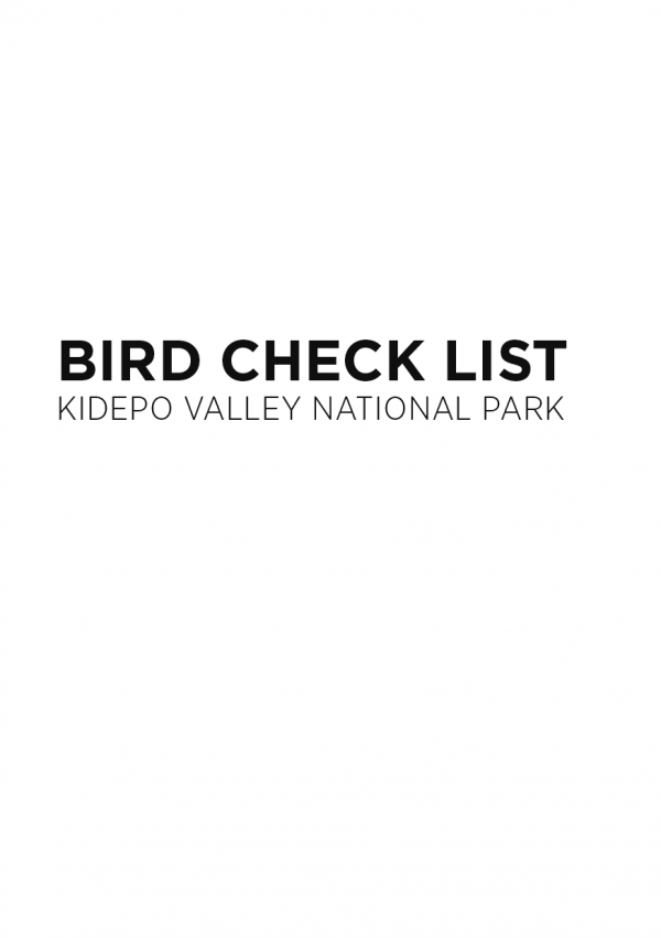 Kidepo Bird check list, kidepo valley National Park