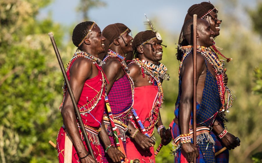 Maasai Cultural Dance, Angama Mara lodge Maasai Mara National Reserve, Kenya